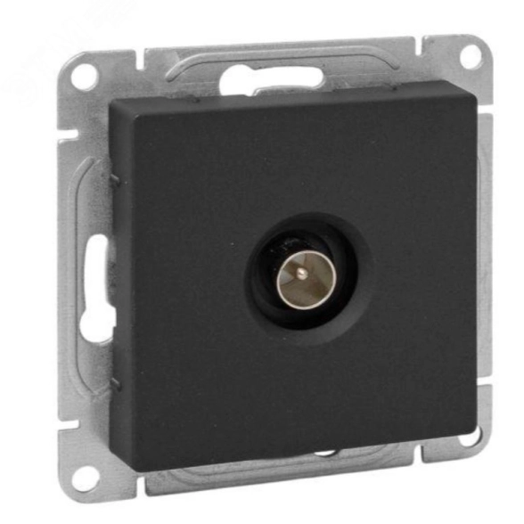 Механизм розетки Эпика EKF TV 1м черный