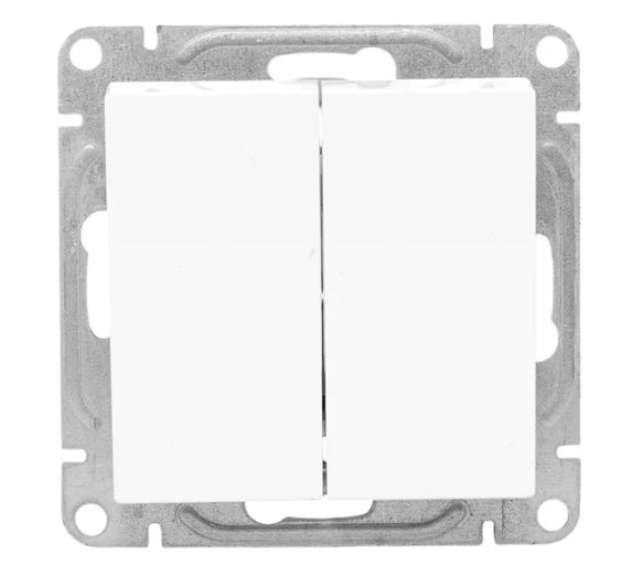 Механизм выключателя Эпика EKF 2кл белый