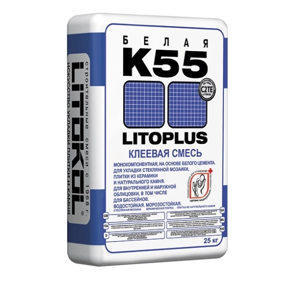 Клей для плитки LITOPLUS K55 25кг Россия