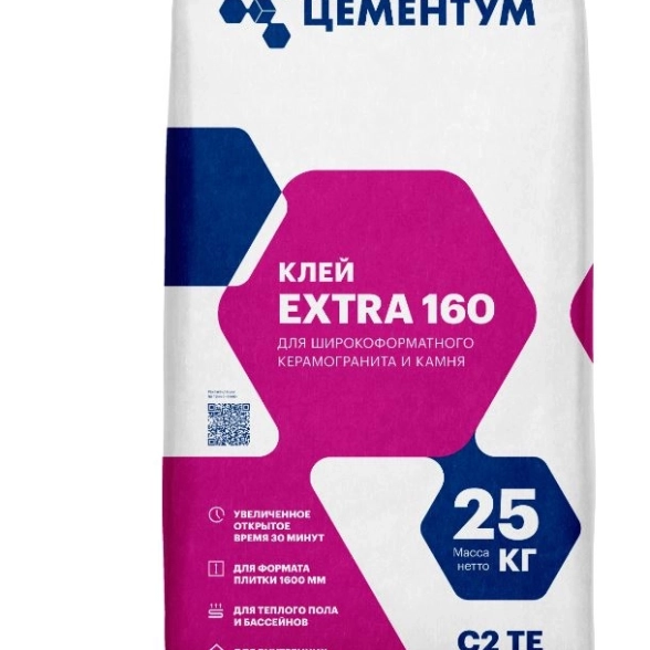 Клей д/кер.гр Цементум ЭКСТРА 160 С2ТЕ 25кг