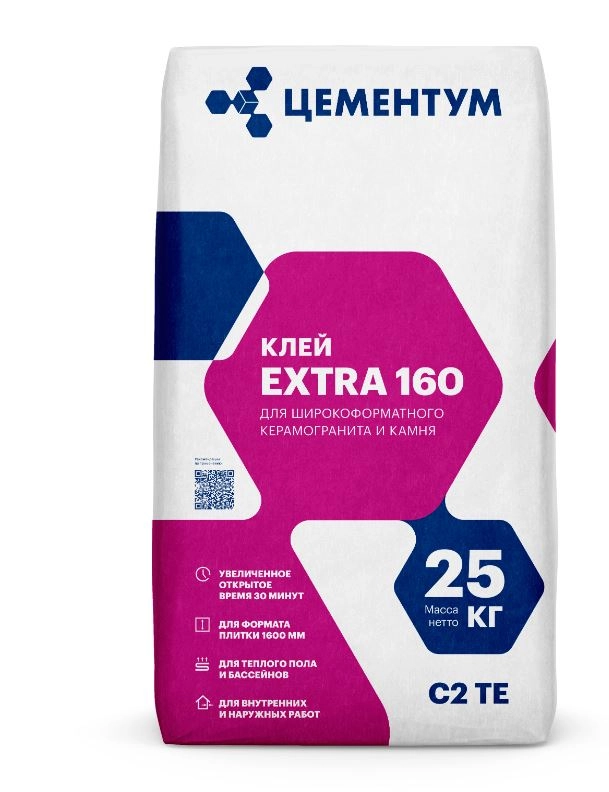 Клей д/кер.гр Цементум ЭКСТРА 160 С2ТЕ 25кг