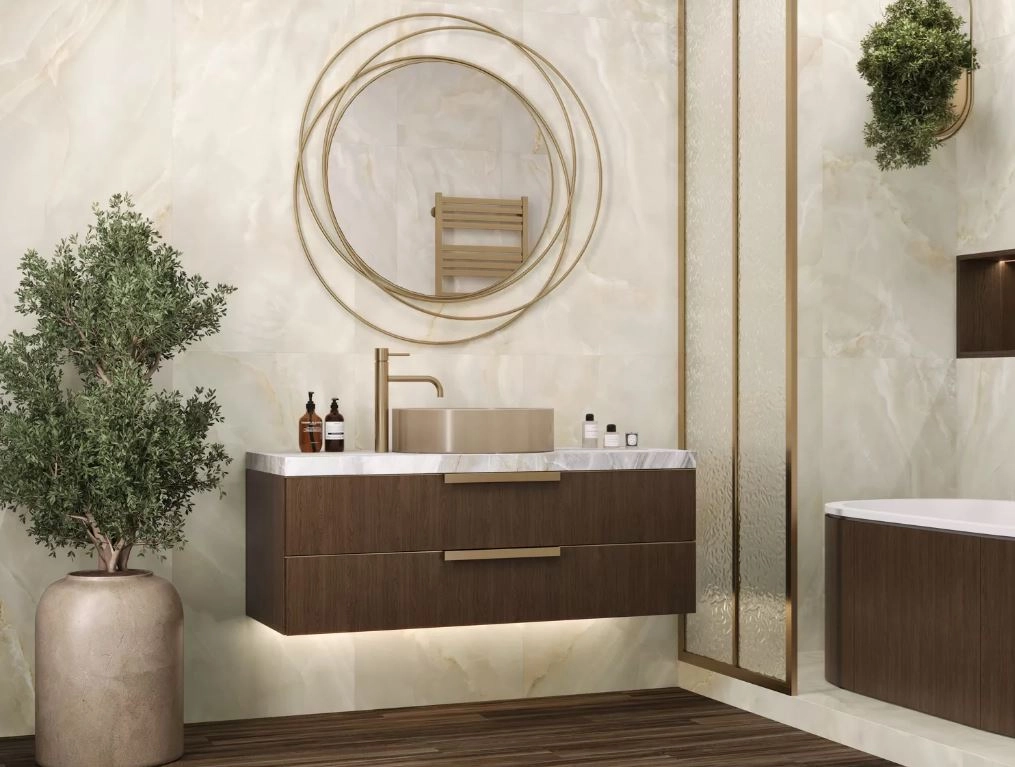 Керамогранит Оникс Бриз Крема/Onyx Breez Crema 60*120-image-2