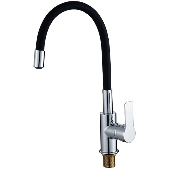 Смеситель в/м RUSH Siple SI7335-60Black гиб.изл.