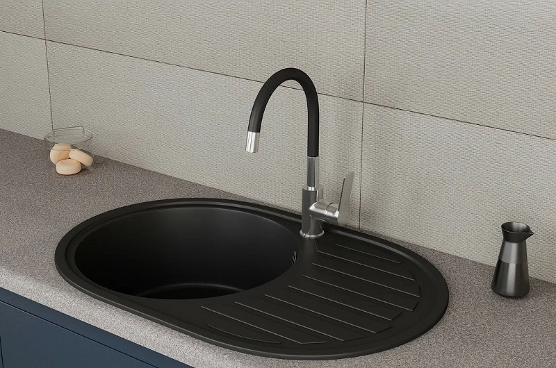 Смеситель в/м RUSH Siple SI7335-60Black гиб.изл.-image-1