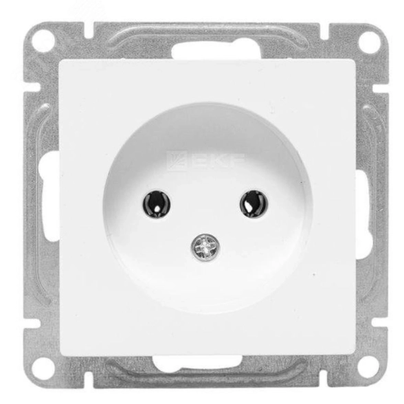 Механизм розетки Эпика EKF 1м 16А б/з б/шт белый