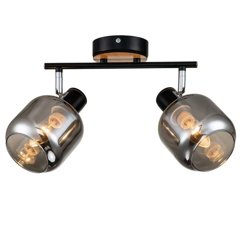 Спот Escada 10177/2A E14х40W Black/Chrome/Wood
