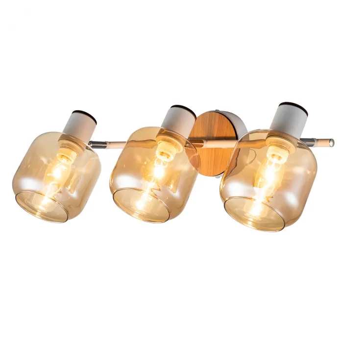 Спот Escada 10177/3A E14х40W White/Chrome/Wood