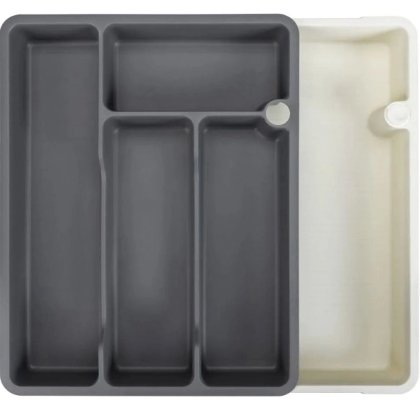 Лоток д/стол.приборов раздвижной 373*287*49мм серый