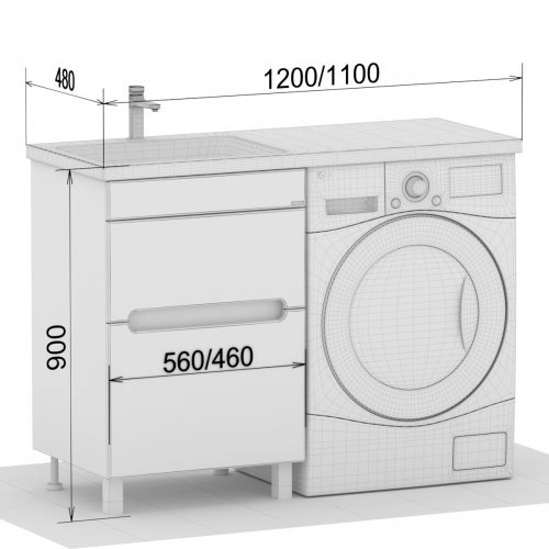 Комплект Корро 120 + рак Камилла 120 левый (кронш правый) к92120 9256-1L/R-image-1