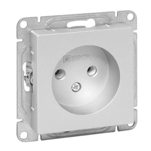 Механизм розетки Эпика EKF 1м 16А б/з б/шт алюминий