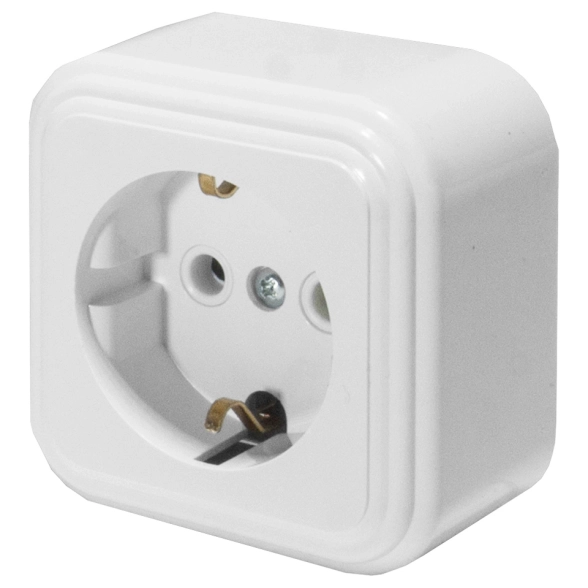 Розетка STEKKER 1м PST16-21-20 с/з (RA 16-133-Б) белый