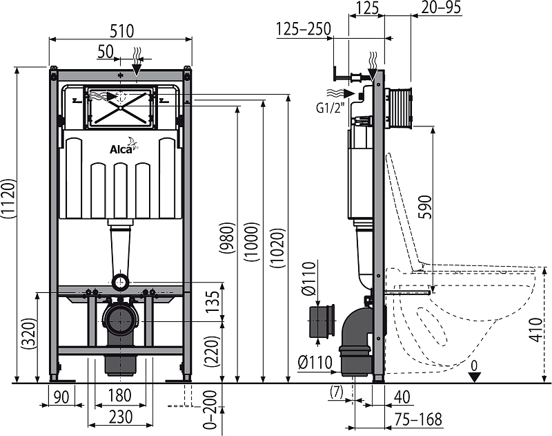 Сист. инстал. AlcaPlast AM101/1120+кн.M670 бел.+пл.M91-image-1