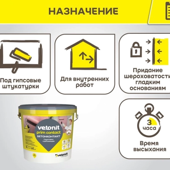 Грунтовка Ветонит прим контакт 15л