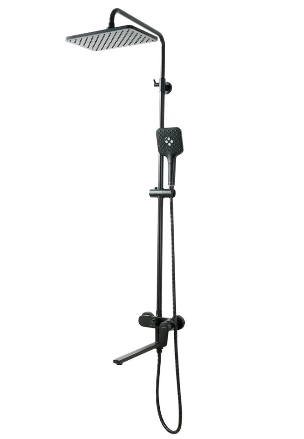 Душевая система AQUATEK Ника 3jet AQ2840MB черный мат.
