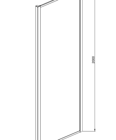 Душ перегородка Aquatek 100*200 AQ ARI WA 10020GM оруж.сталь-image-1