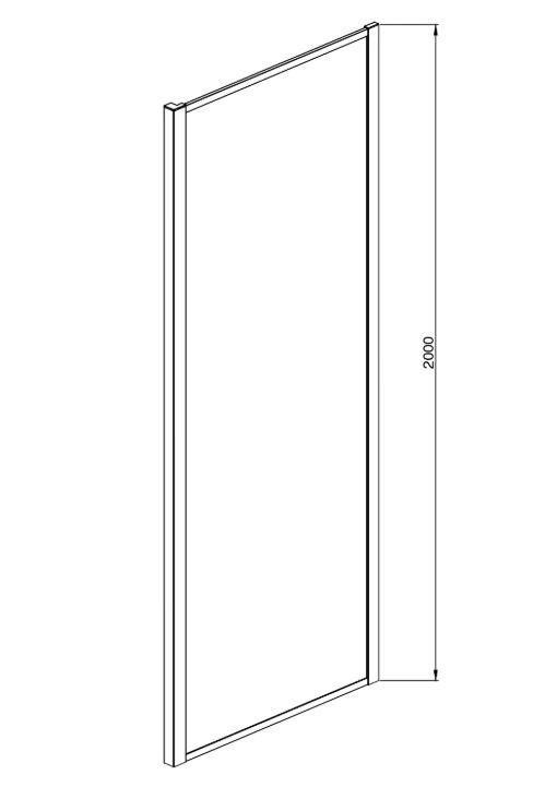 Душ перегородка Aquatek 100*200 AQ ARI WA 10020GM оруж.сталь-image-1