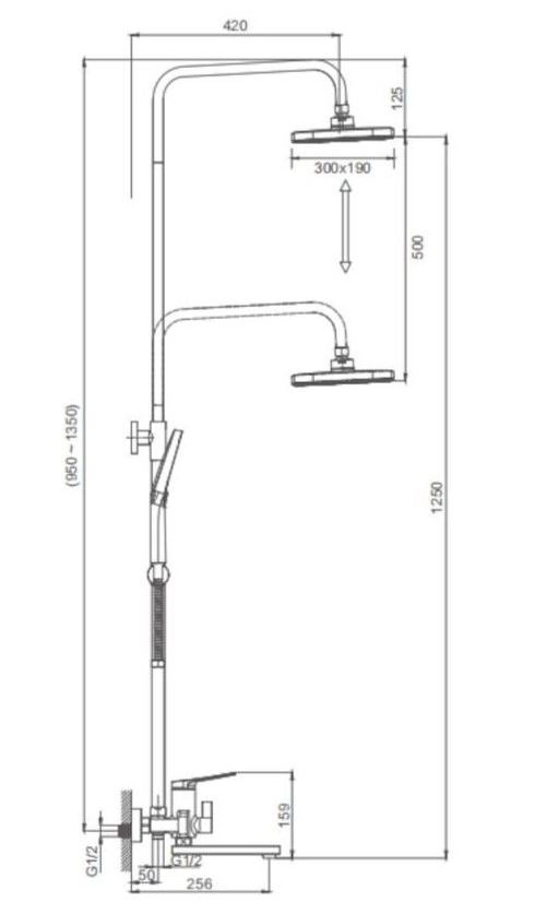 Душевая система Splenka S40.24.07 серый-image-2