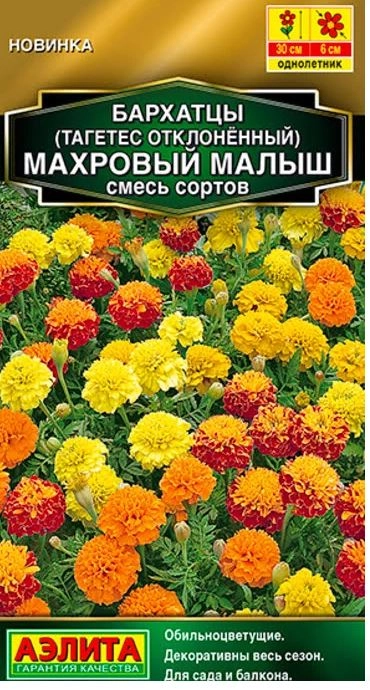 Бархатцы Махровый малыш смесь Аэлита Ц