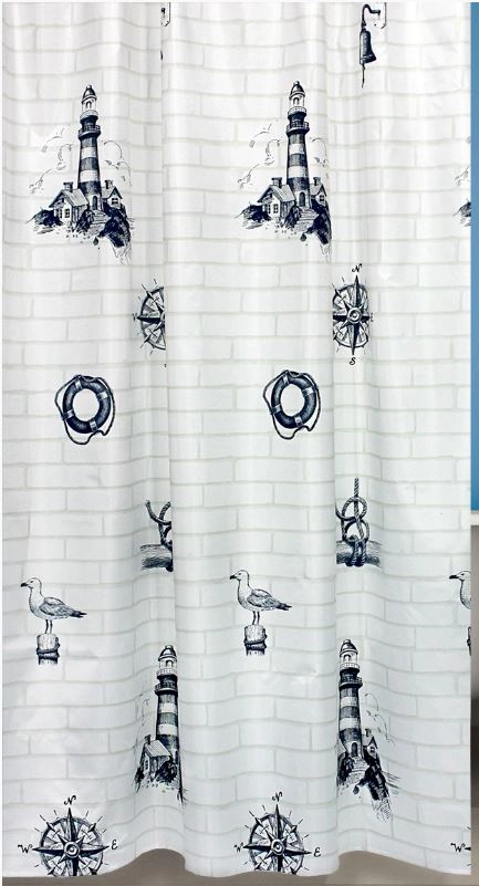 Штора для ванн BATH Rope 180*180 Shell-Anchor (ch17009)