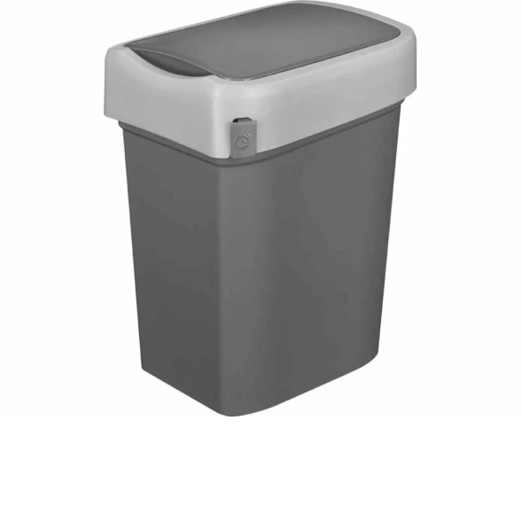 Контейнер д/мусора 10л Smart BIN серый 245*196*345мм