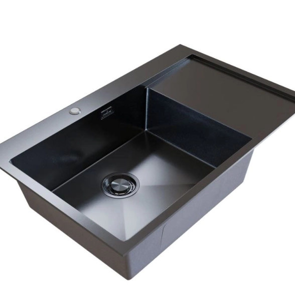 Мойка Mixline Pro 78х50 вып 3 1/2 черн.графит-image-1