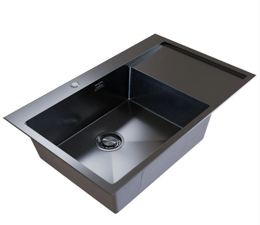 Мойка Mixline Pro 78х50 вып 3 1/2 черн.графит-image-1