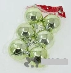 Шар Т173-8 6шт 6см (глянцевые)лайм