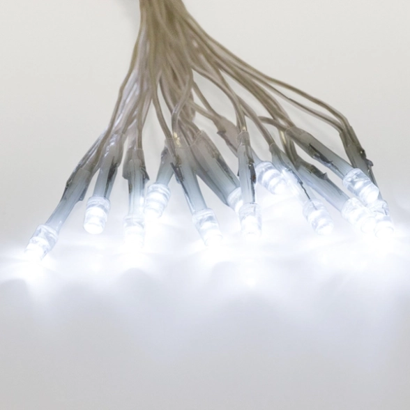 Гирлянда LED L-2-1 140л прозр.провод/соед.теплый белый длина 11м