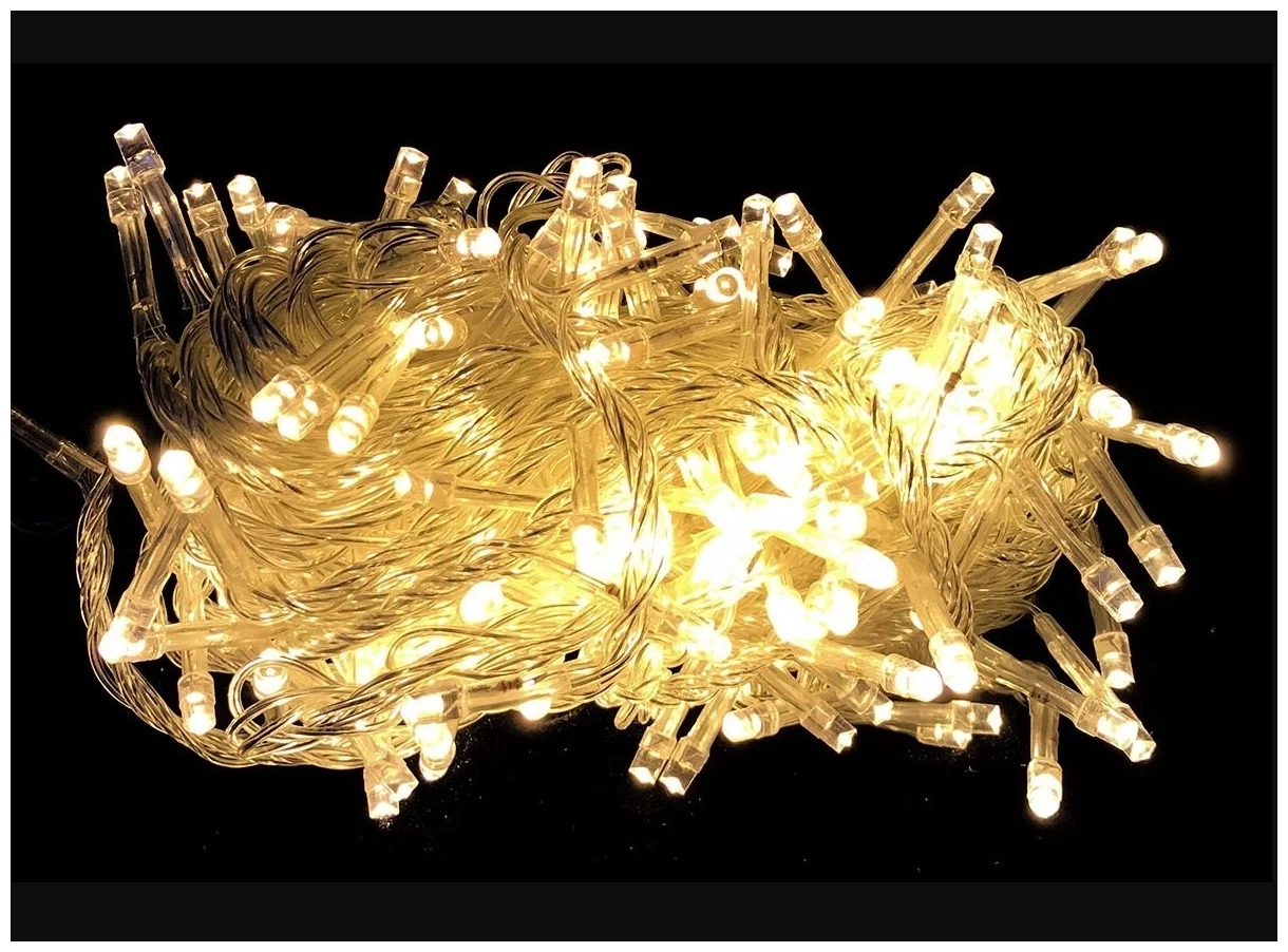 Гирлянда LED L-5-1 п/п 180л теплый белый 14м