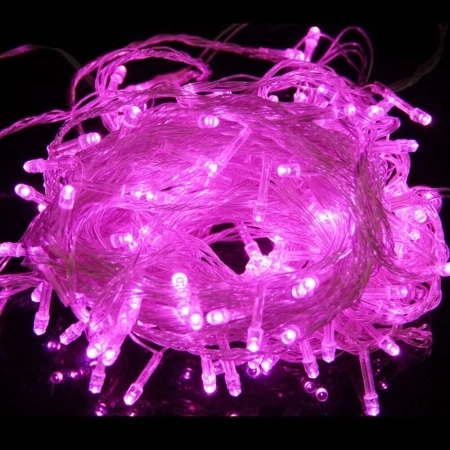 Гирлянда LED L-5-10 п/п 200л розов. 14м
