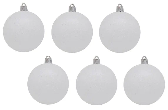 Шар Р60 6см 6шт мат.белые
