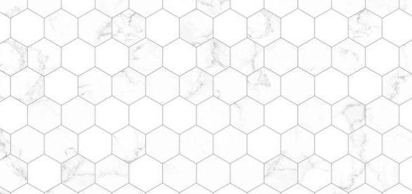 Кухонная панель ПВХ ФЛЕКС 600х3000 Соты мрамор белый