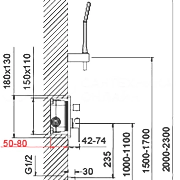Душ.сист. Timo Selene SX-2069/17SM золото мат-image-1
