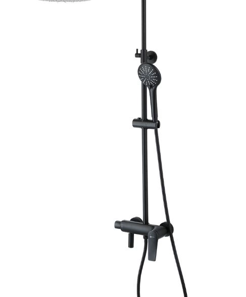 Душевая система Lemark Bronx LM3762BL черный со смесителем