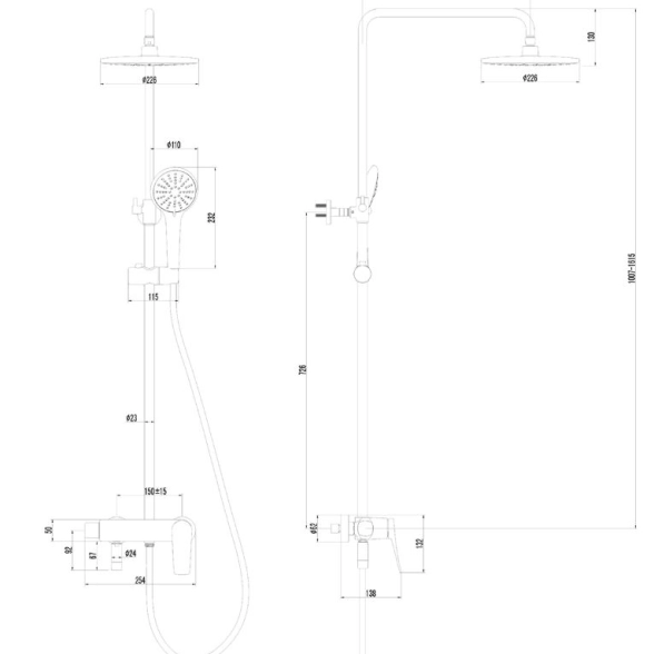 Душевая система Lemark Bronx LM3762BL черный со смесителем-image-2