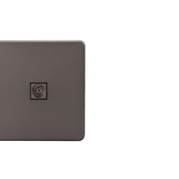 Розетка ROUND TV с/у титан KRANZ