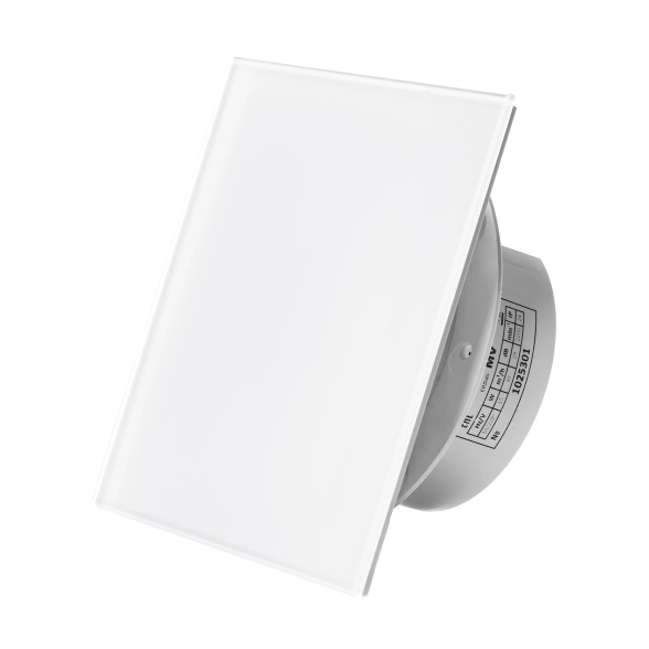 Вентилятор SlimVent MV 100 стекло квадрат/бел.матовый
