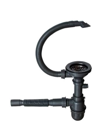 Сифон 3 1/2*40 прямоуг.перелив Mixline Pro черный графит