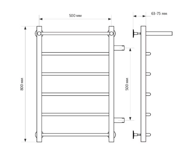 Пол/сушитель Mixline Capella 80*50*50 1HP" 5П + полка правое подключ-image-1