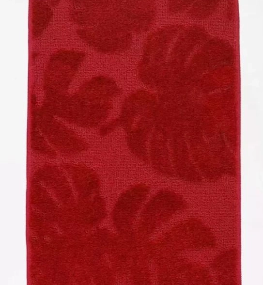 Коврик д/в My Cristal Gold 60*100 бордовый монстера MC2-043