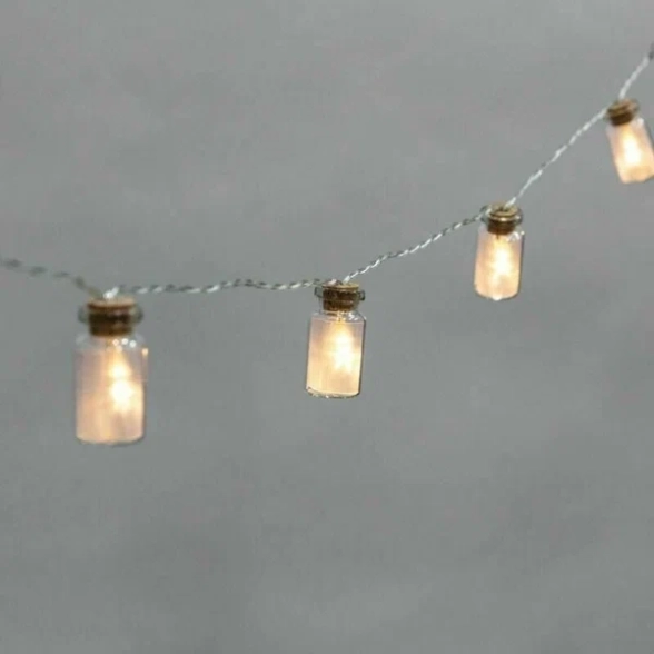 Гирлянда светодиодная Баночки 1,5м 10 LED теплый белый NEON-NIGHT