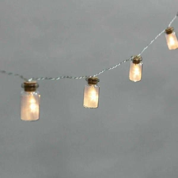 Гирлянда светодиодная Баночки 1,5м 10 LED теплый белый NEON-NIGHT