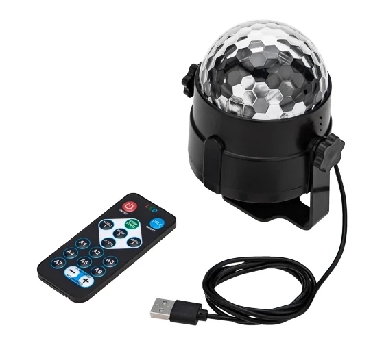 Диско-шар (ночник-проектор) светодиод. с дистанц. управлением USB NEON-NIGHT