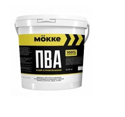 Клей ПВА MOKKE строительный 0,9кг