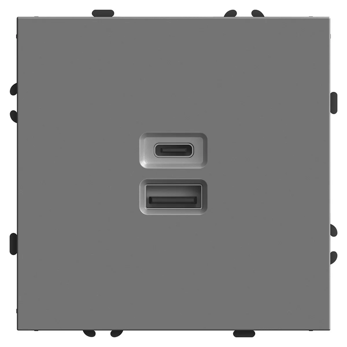 Розетка Эмили 2м USB+Type C RST10-5115-10 платин.-сер.