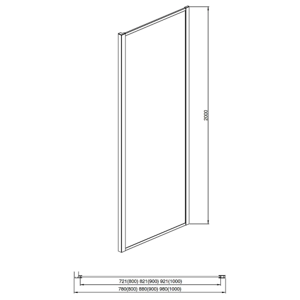 Душ перегородка Aquatek 80*200 AQ ARI WA 08020CH-image-2
