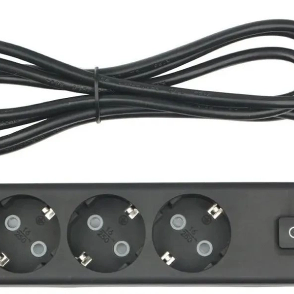 Удлинитель Power Cube 3х1,9 PC-6B-2M 16A с/з черный