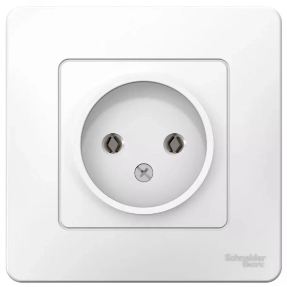 Розетка Blanca СП 1-я б/з б/ш 16А белый BLNRS000011