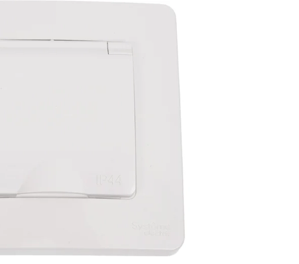 Розетка Blanca СП 1-я с/з с/кр 16А IP44 белый BLNRS441111