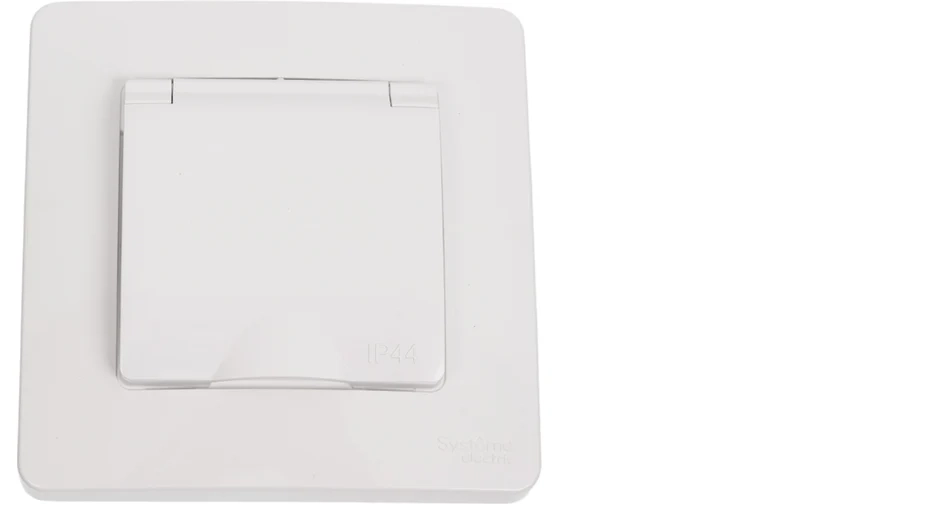 Розетка Blanca СП 1-я с/з с/кр 16А IP44 белый BLNRS441111